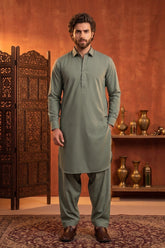 OLIVE GREEN MENS STITCHED