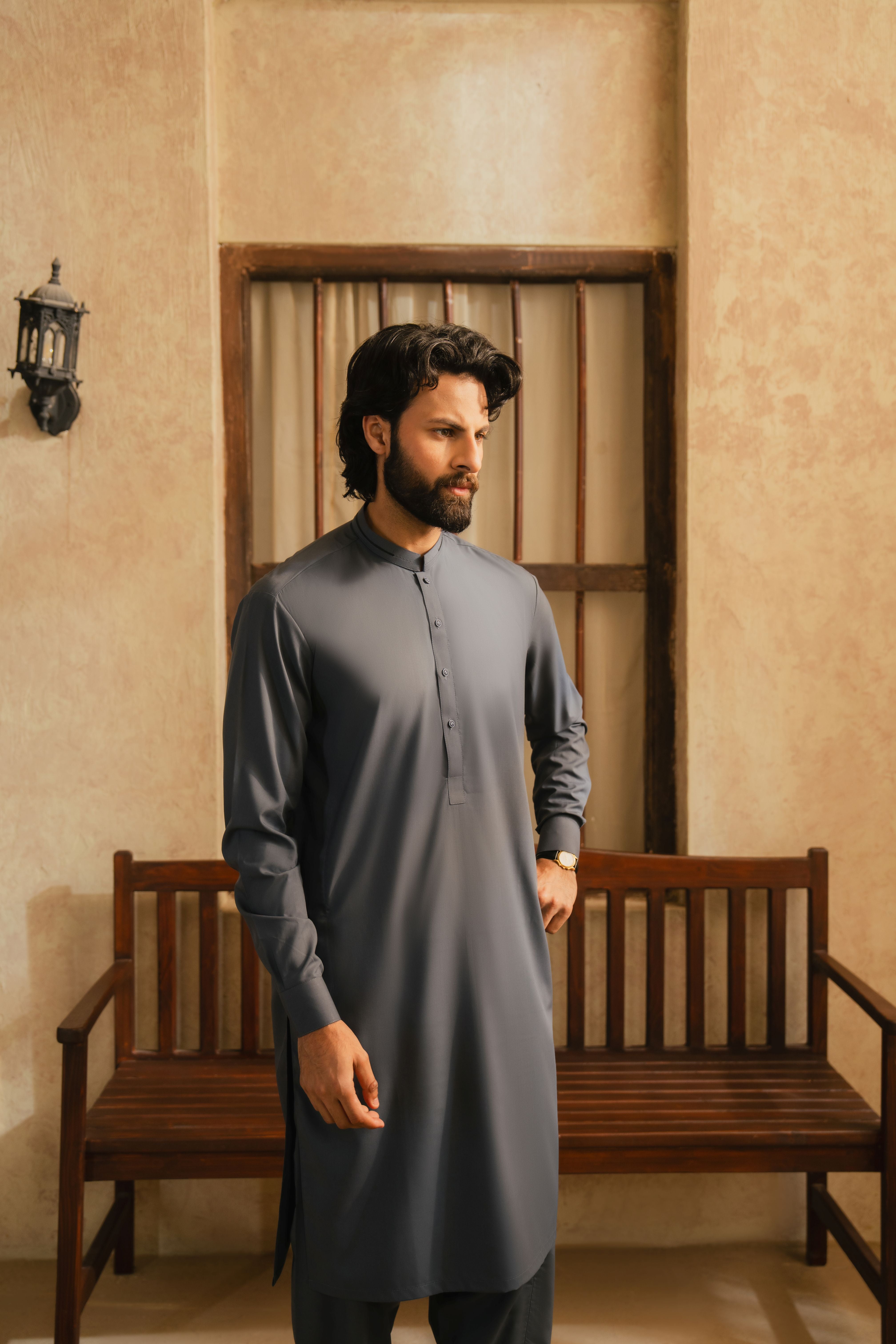 OXFORD STROM BLUE MENS STITCHED