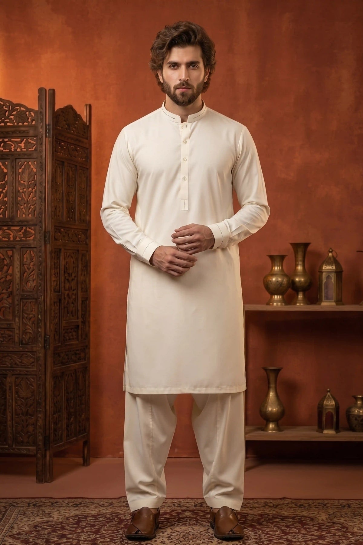 SPECIAL BOSKI CREAM MENS STITCHED
